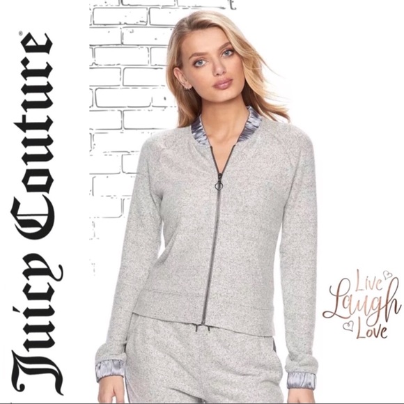 NEW Juicy Couture Zip up Bomber size Large Jacket - Picture 1 of 3